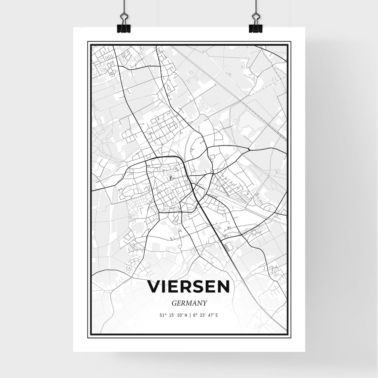 Viersen Germany - Premium City Map Poster