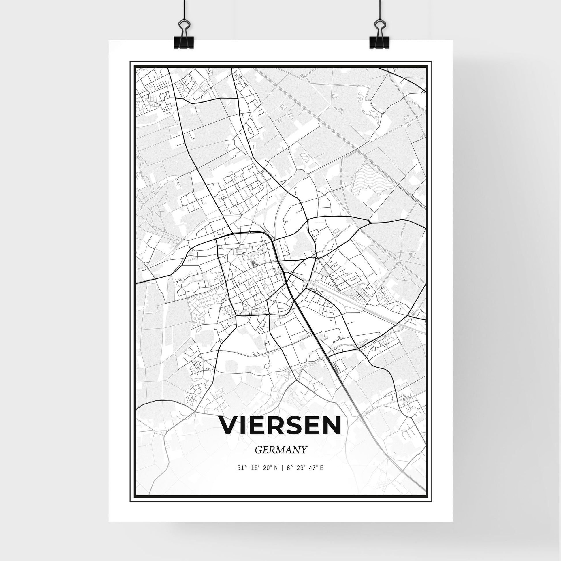 Viersen Germany - Premium City Map Poster