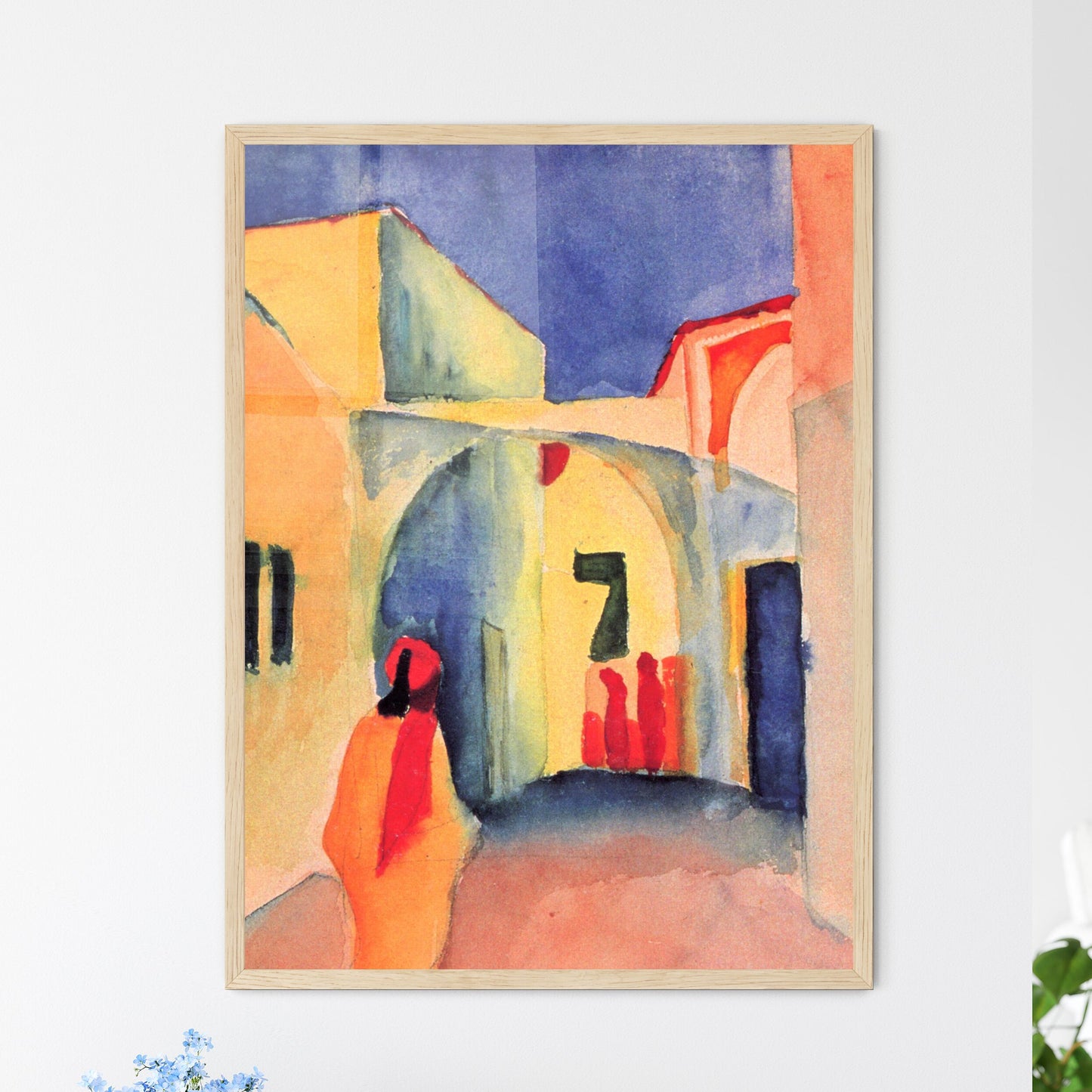View into a Lane by August Macke Framed Art Print