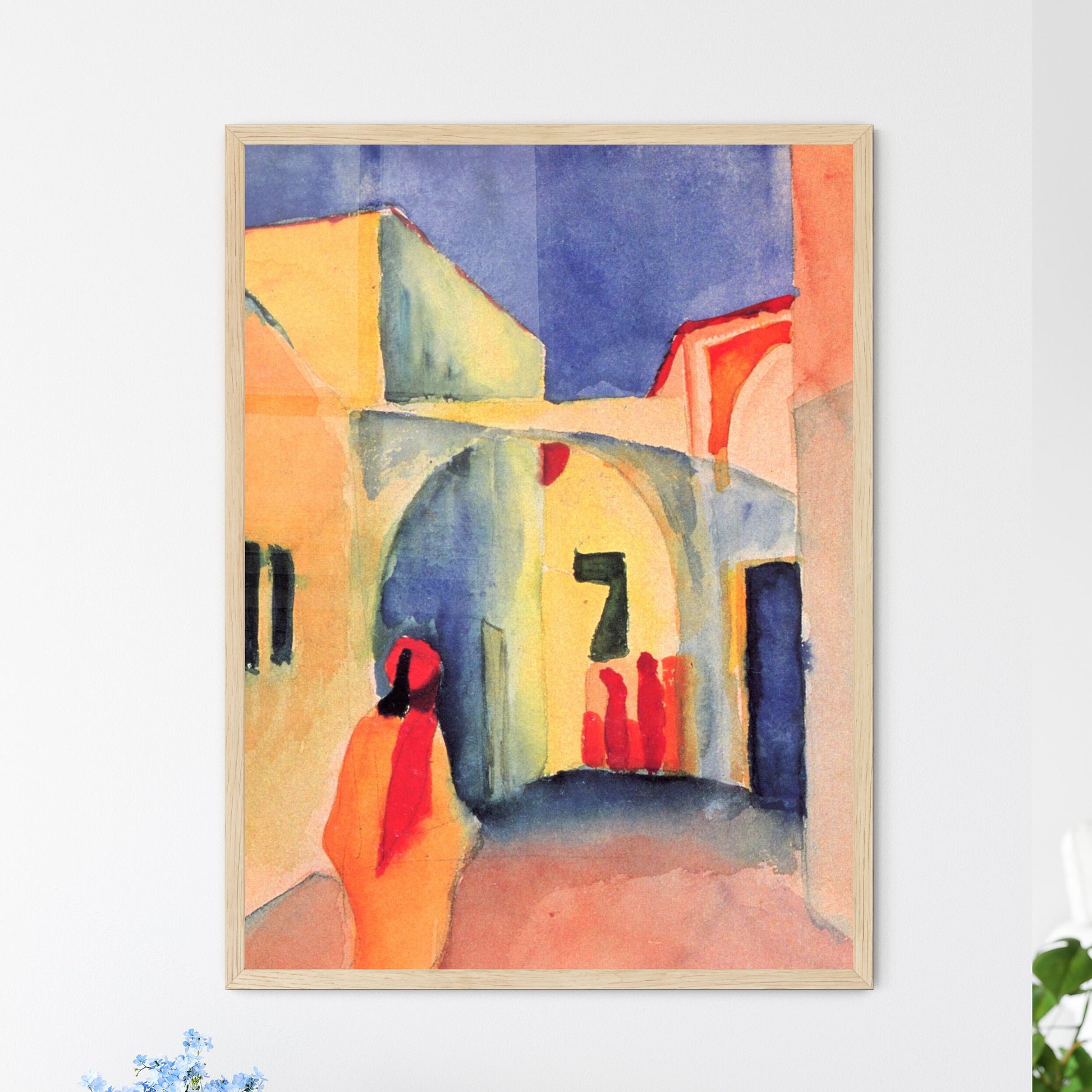 View into a Lane by August Macke Framed Art Print