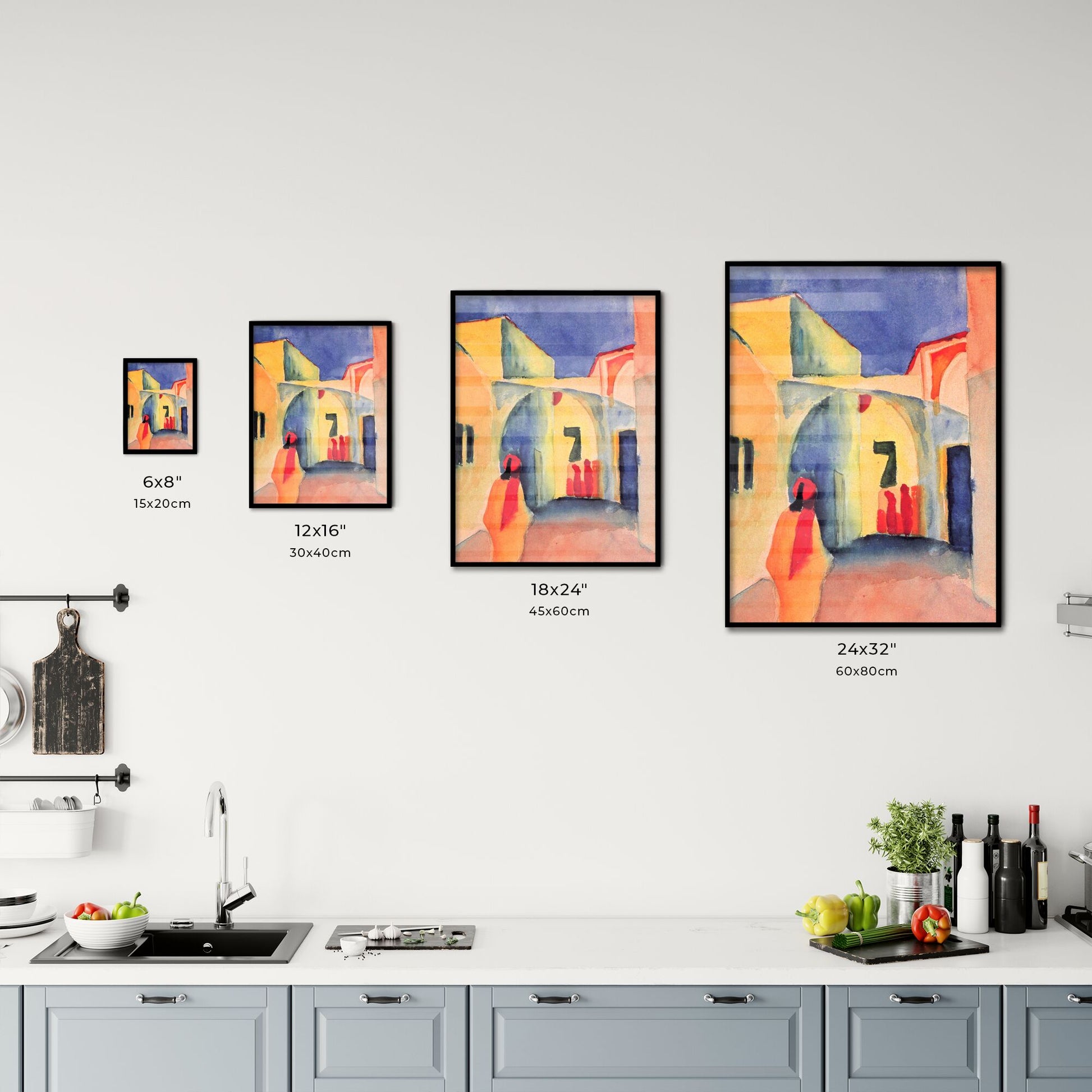 View into a Lane by August Macke Size Chart