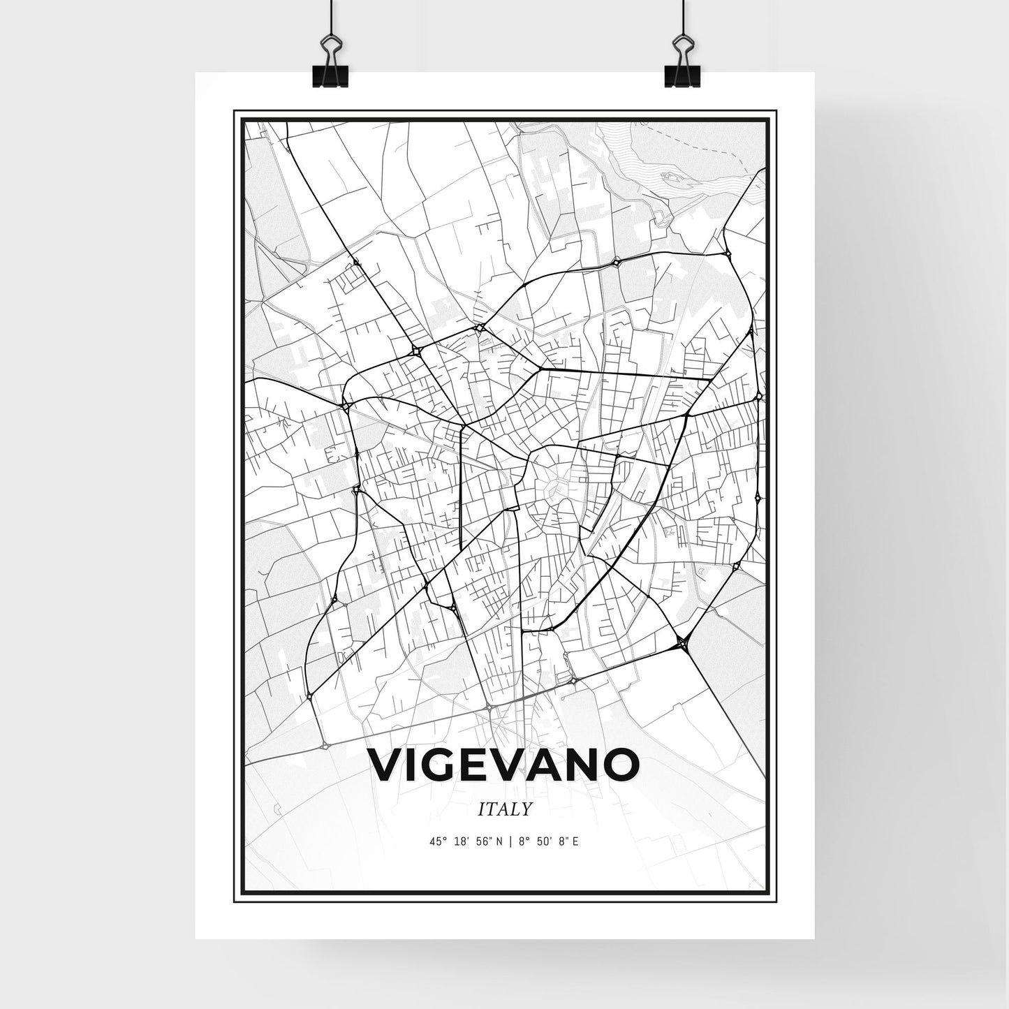 Vigevano Italy - Premium City Map Poster