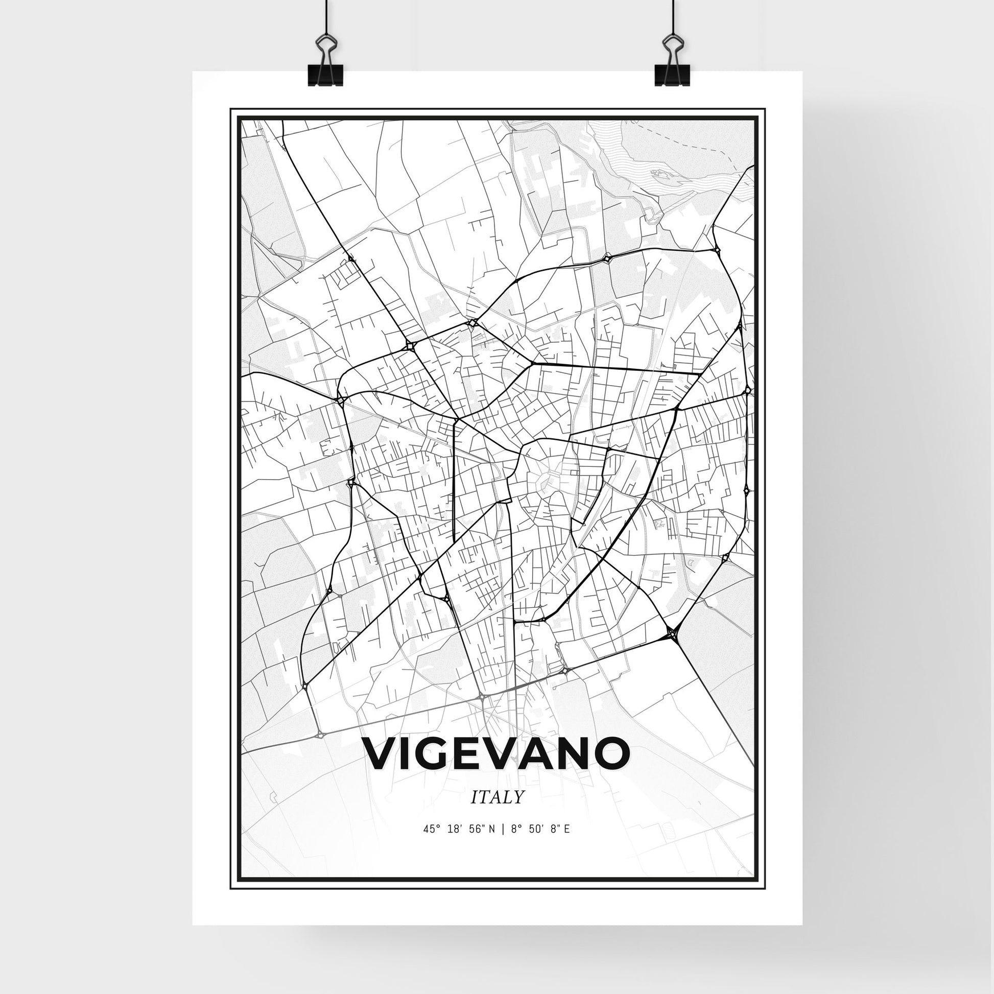 Vigevano Italy - Premium City Map Poster