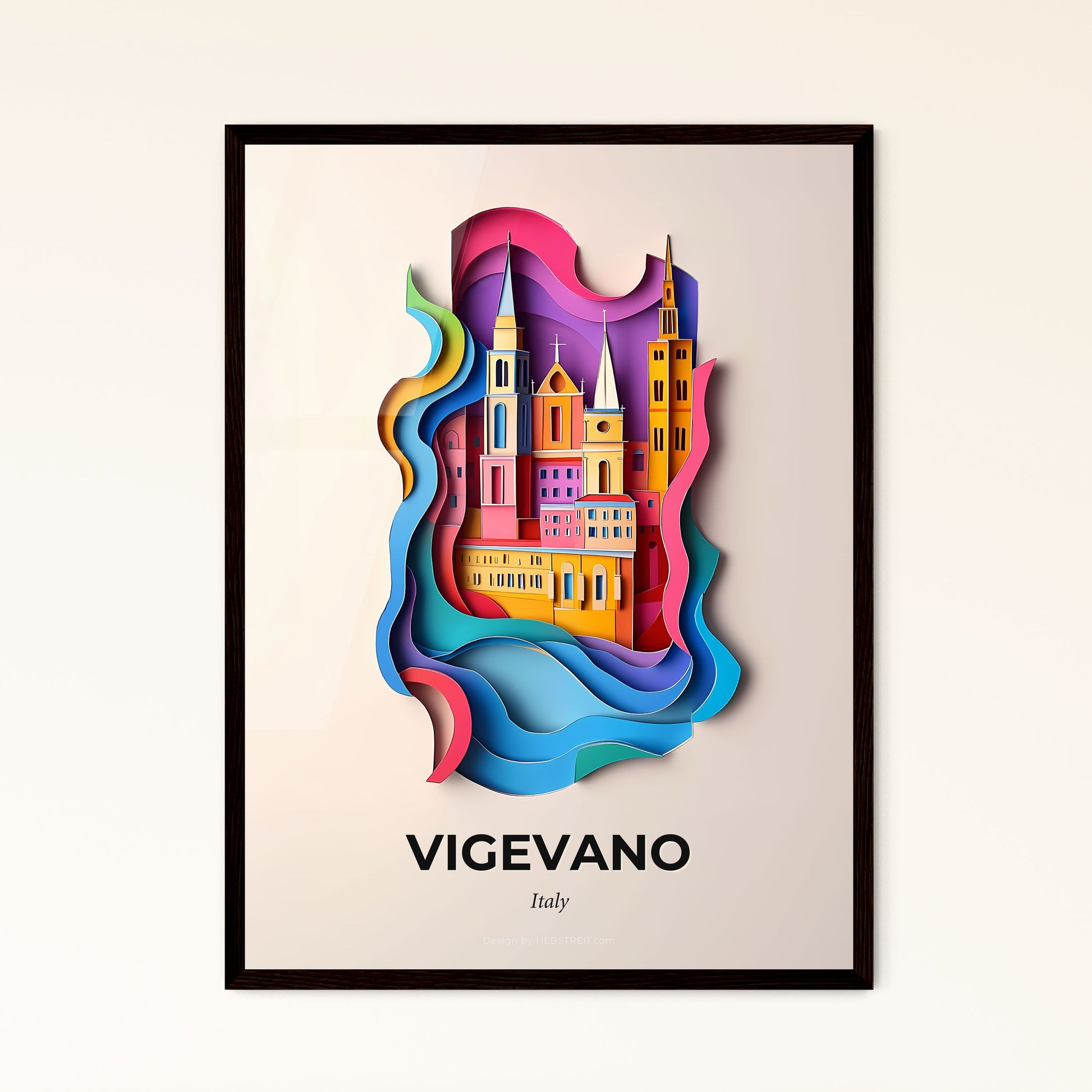 Vivid Vigevano, Italy - a colorful city with a river and a boat