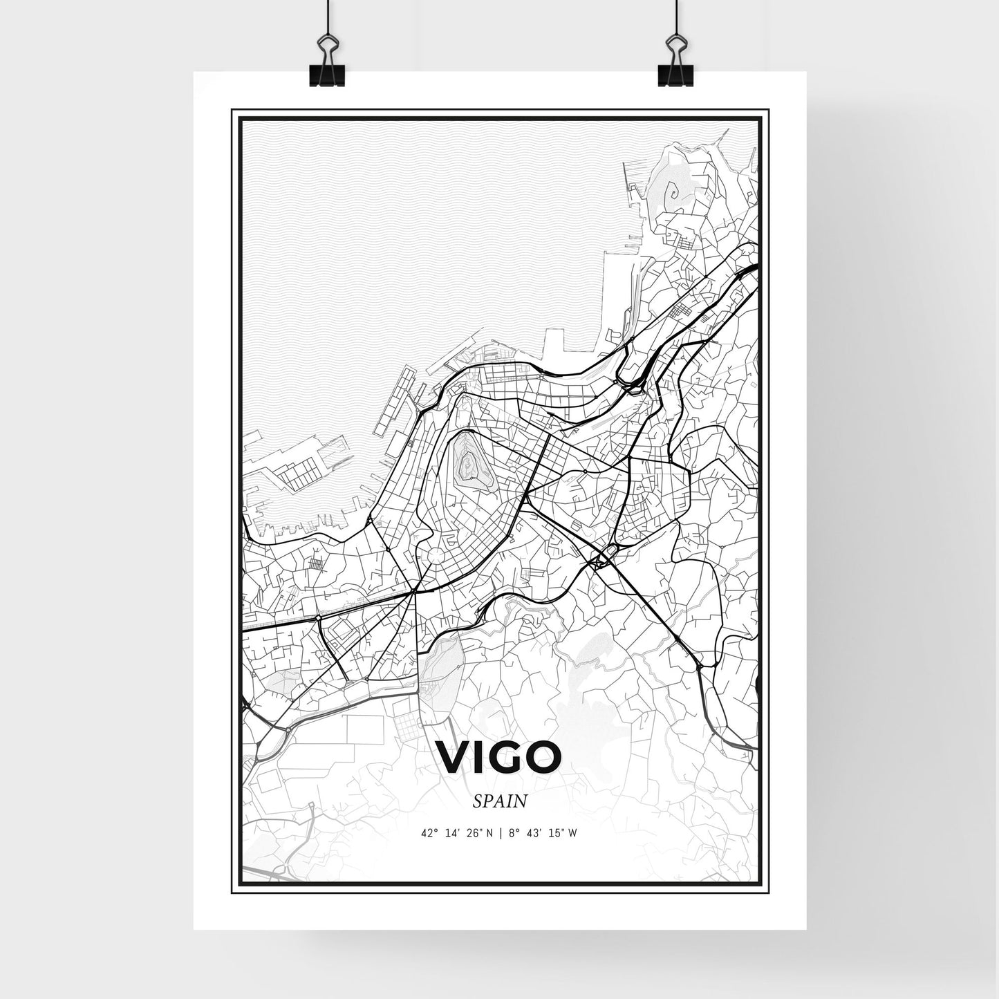 Vigo Spain - Premium City Map Poster