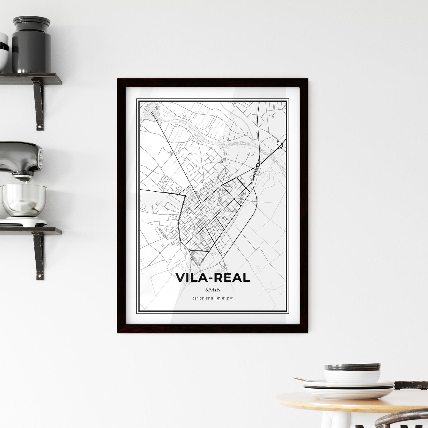 Vila-real Spain - Minimal City Map