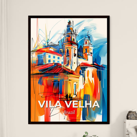 Vibrant Vila Velha, Brazil - A Painting Of A Building