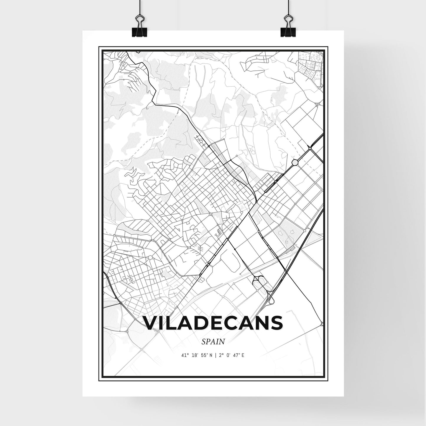 Viladecans Spain - Premium City Map Poster