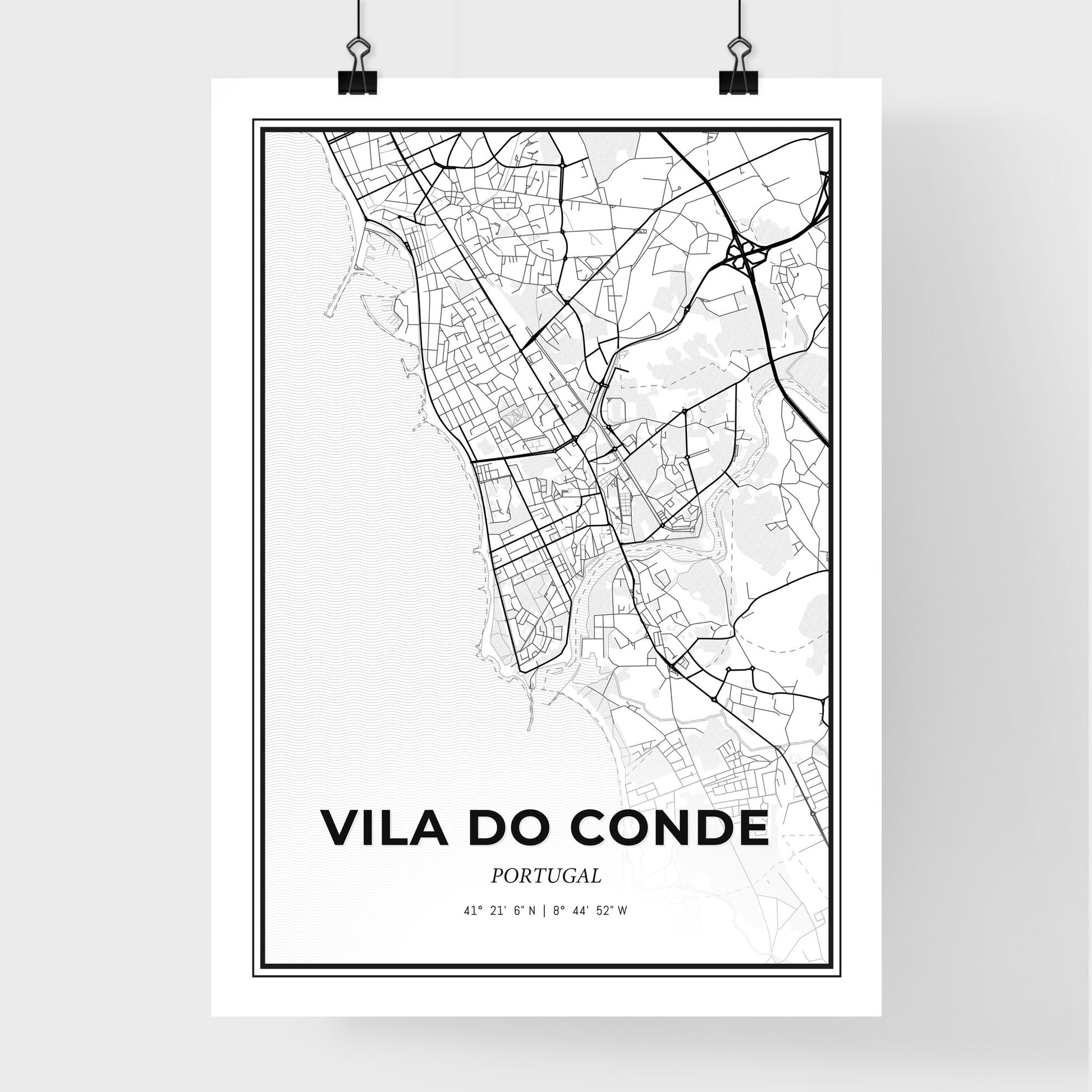 Vila do Conde Portugal - Premium City Map Poster