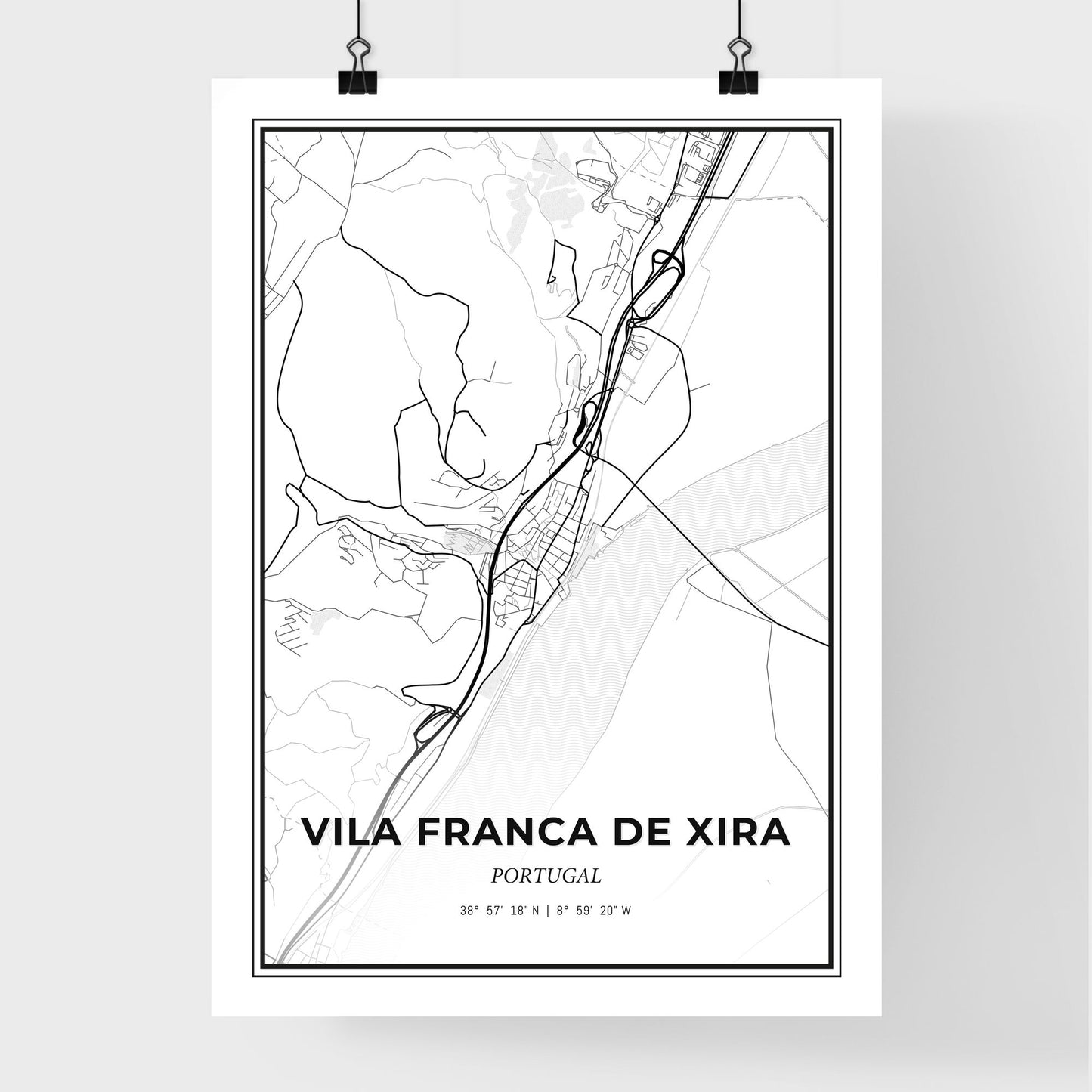 Vila Franca de Xira Portugal - Premium City Map Poster