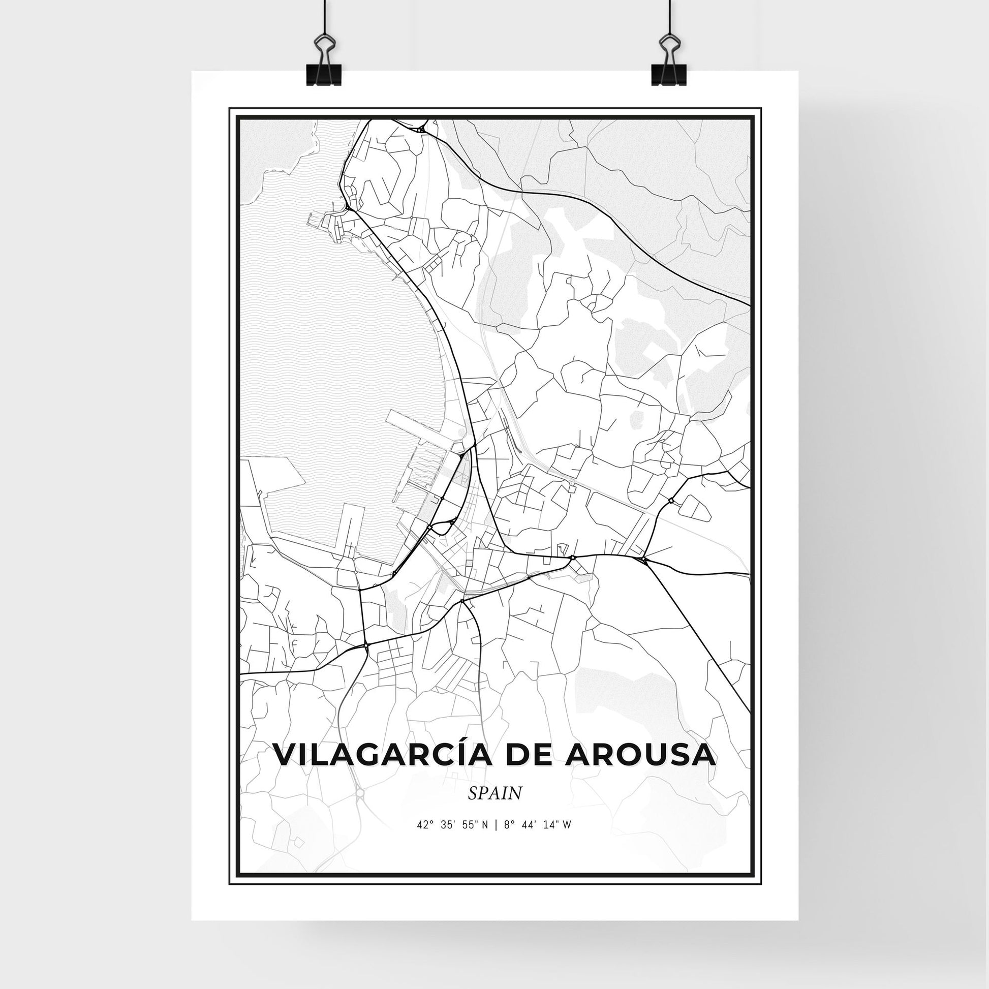 Vilagarcía de Arousa Spain - Premium City Map Poster