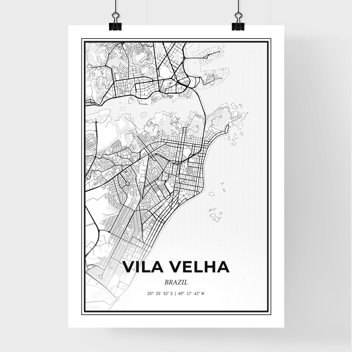 Vila Velha Brazil - Premium City Map Poster