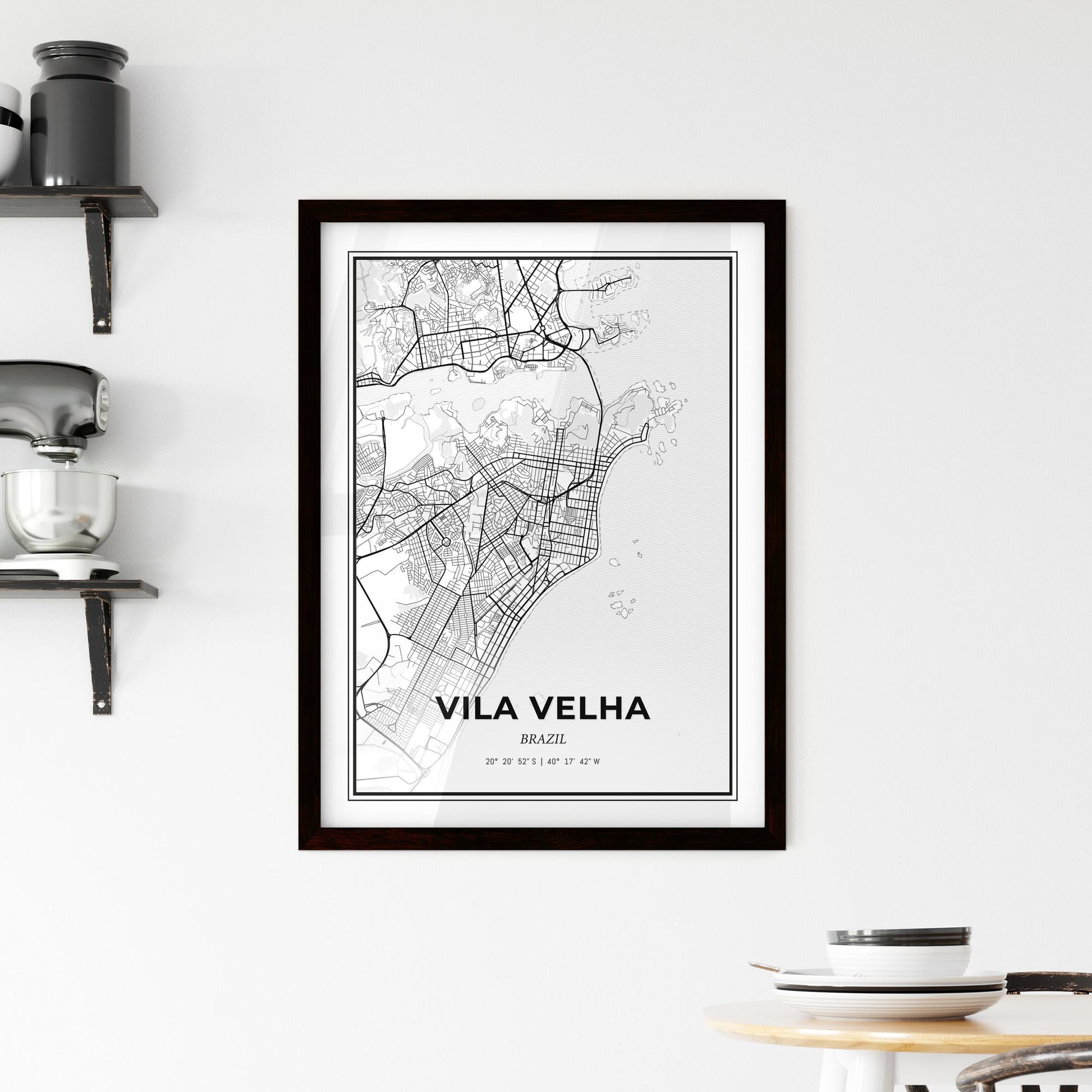 Vila Velha Brazil - Minimal City Map