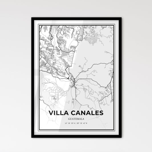 Villa Canales Guatemala - Scandinavian Style City Map for Modern Home Decor