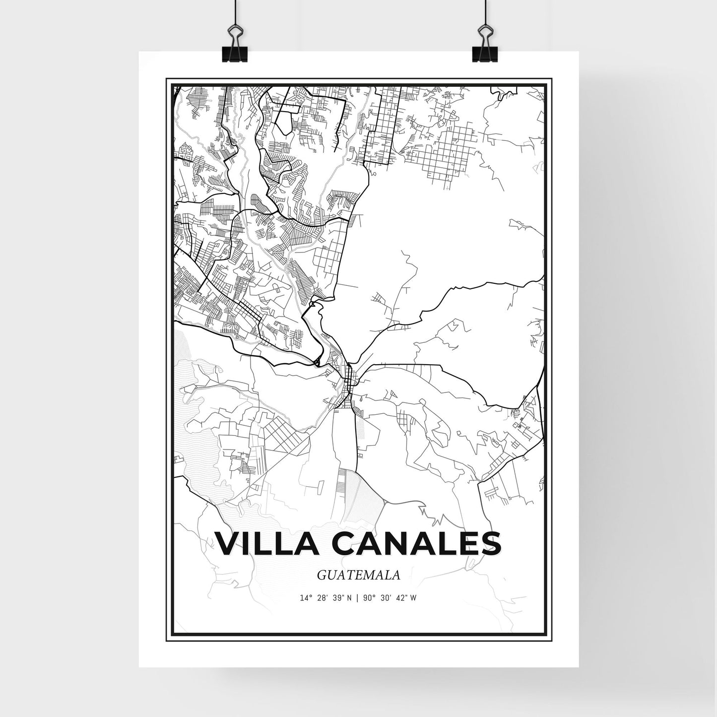 Villa Canales Guatemala - Premium City Map Poster