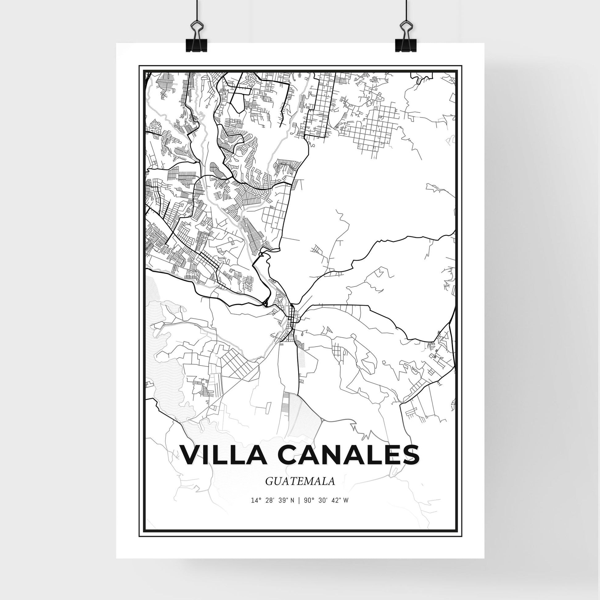 Villa Canales Guatemala - Premium City Map Poster