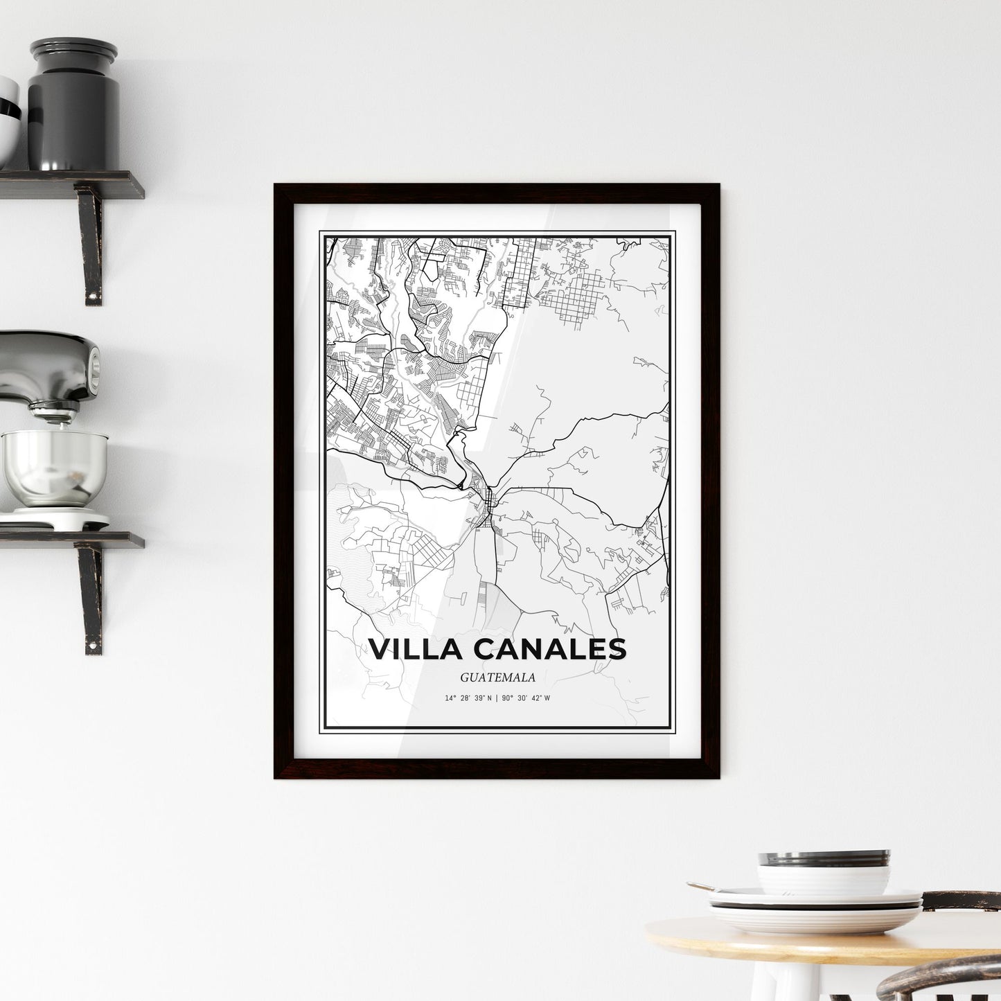 Villa Canales Guatemala - Minimal City Map