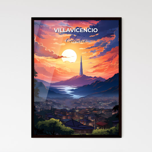 Modern Colorful Skyline of Villavicencio City Painting with Tall Tower and Vibrant Artistic Style Default Title