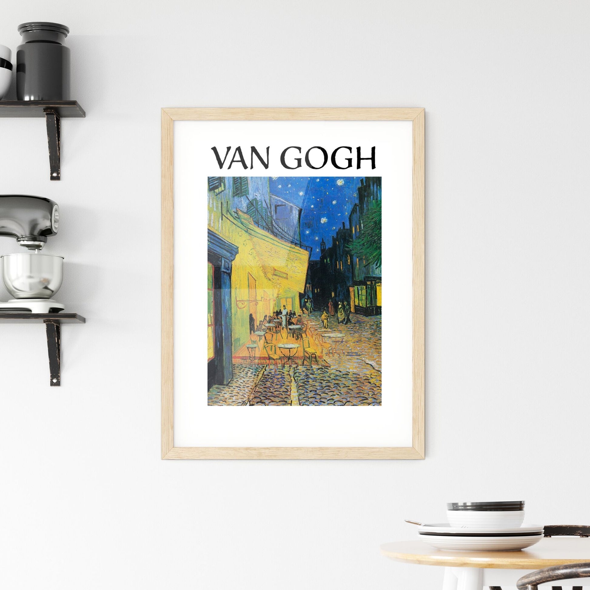 Framed Print of Vincent van Gogh – Café Terrace at Night