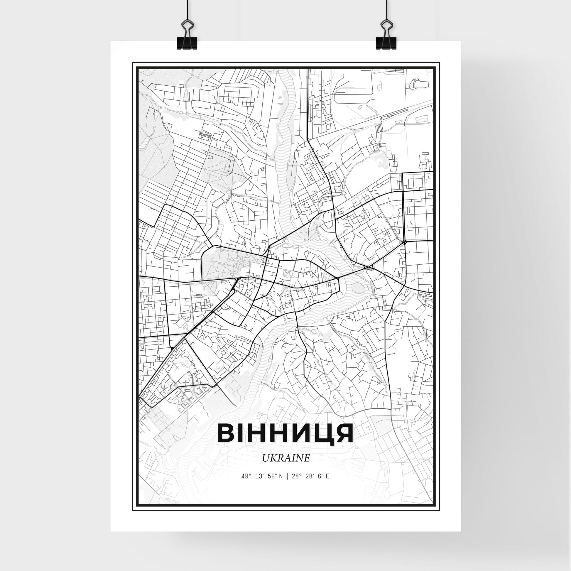 Vinnytsia Ukraine - Premium City Map Poster