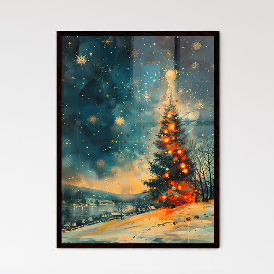 Festive Midcentury Vintage New Year's Eve Pa - Framed Art Print