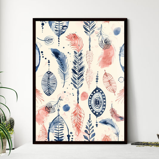 Distressed Boho Seamless Patt Wall Art