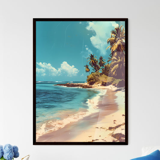 Vibrant vintage kodachrome art painting of a - Framed Art Print