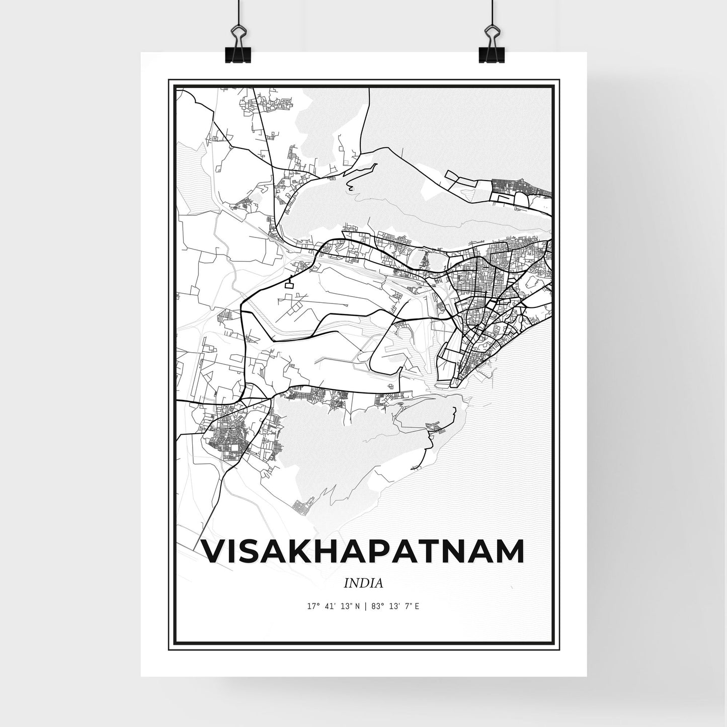 Visakhapatnam India - Premium City Map Poster