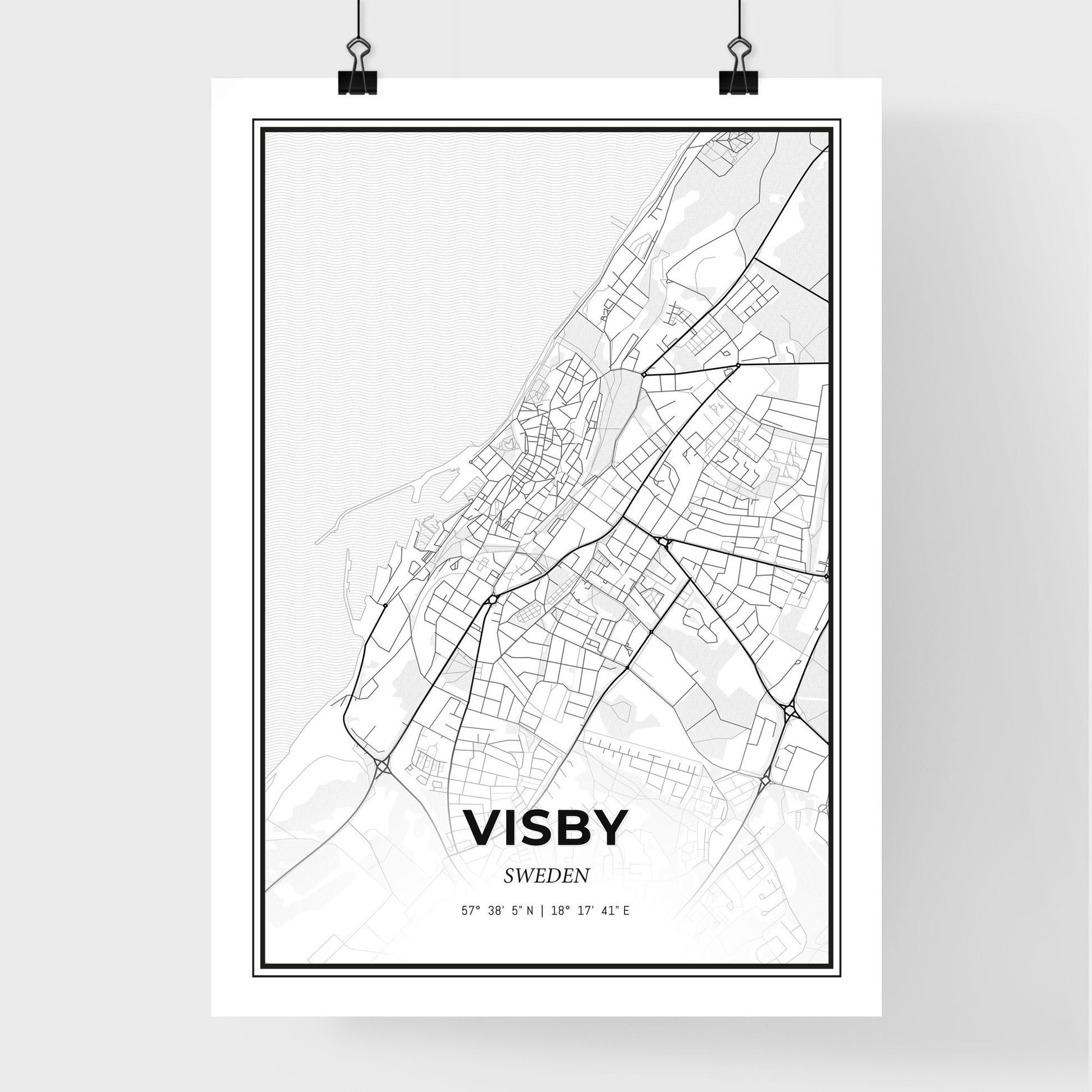 Visby Sweden - Premium City Map Poster