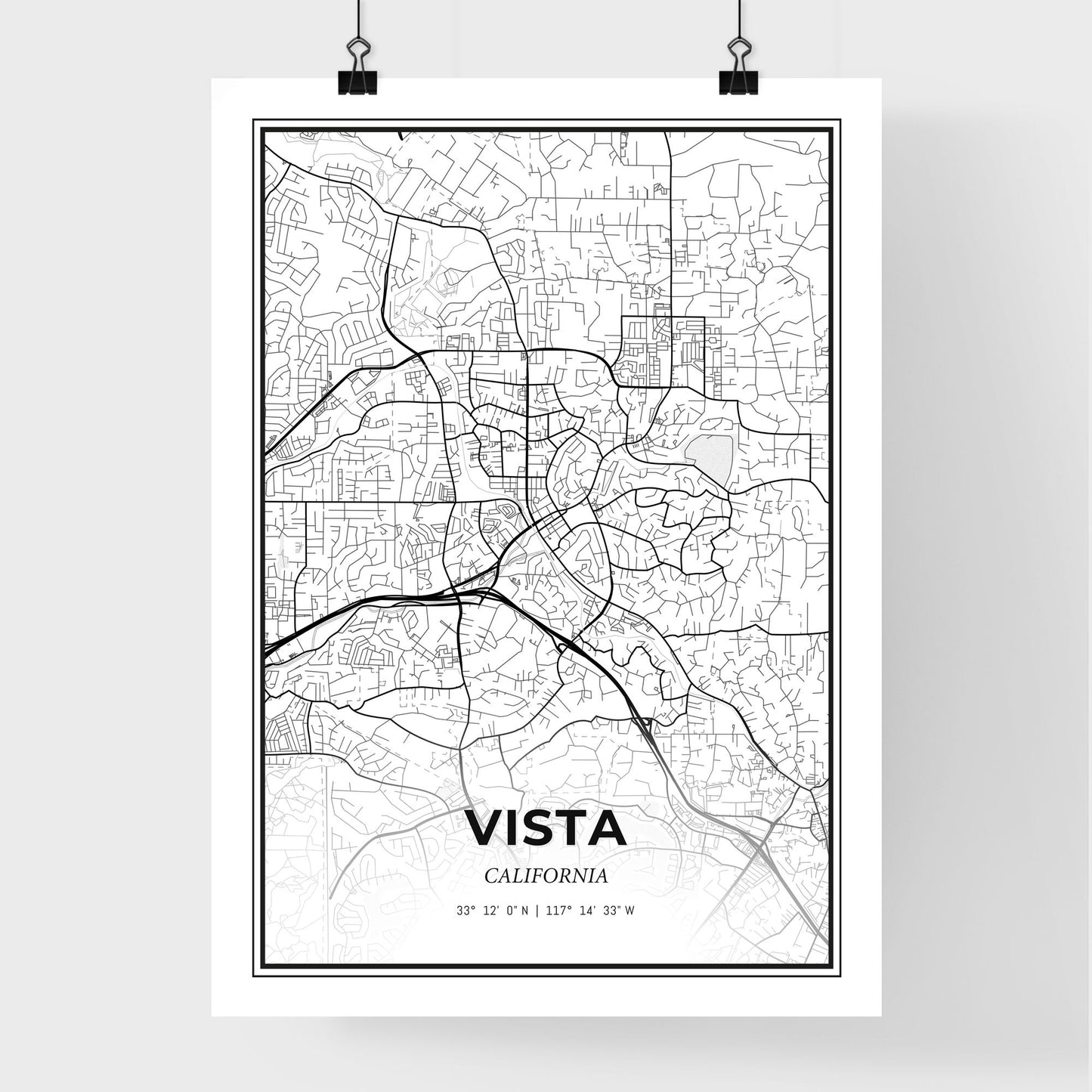 Vista California - Premium City Map Poster