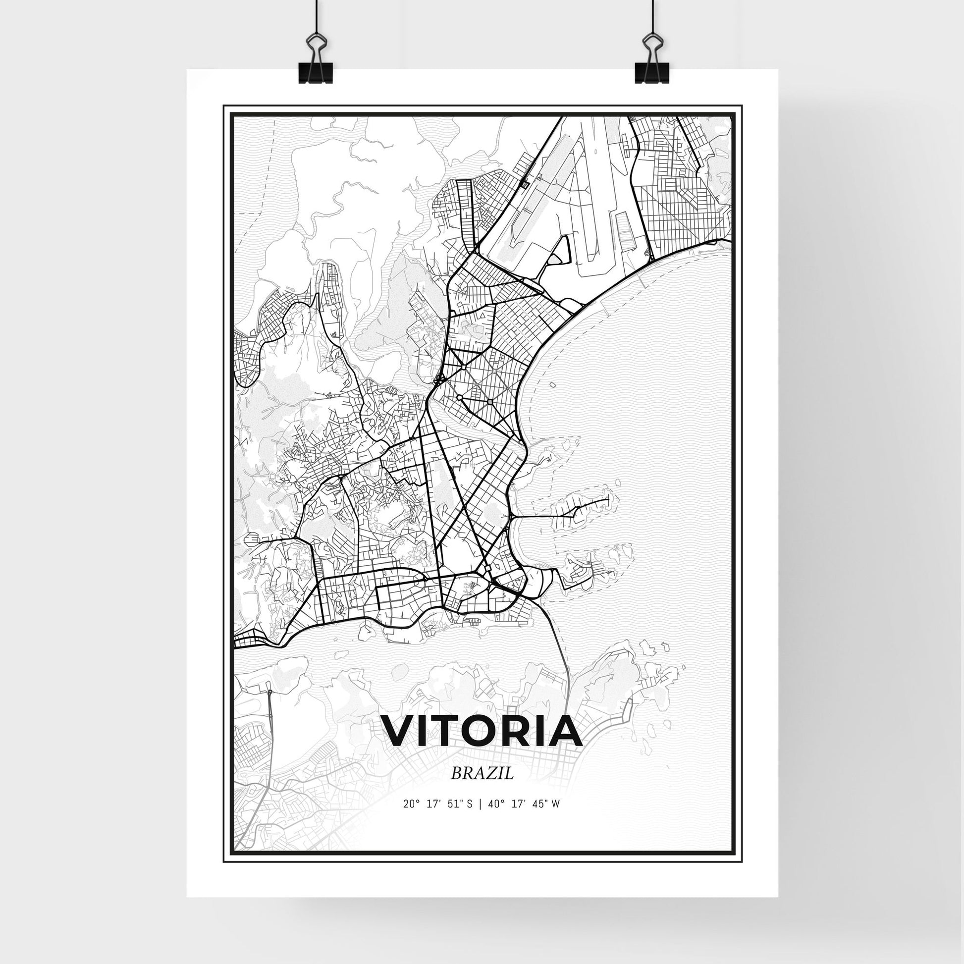 Vitoria Brazil - Premium City Map Poster