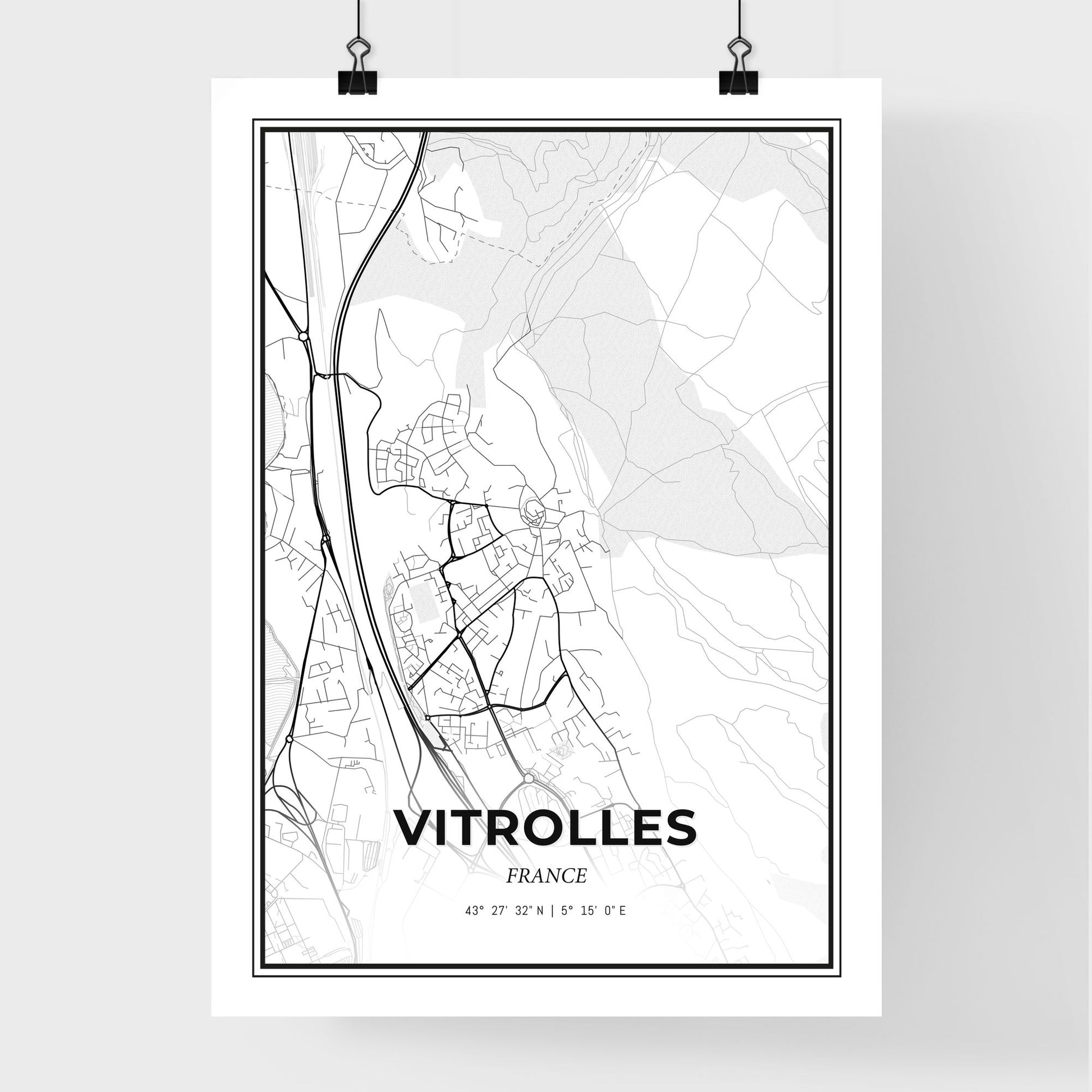 Vitrolles France - Premium City Map Poster