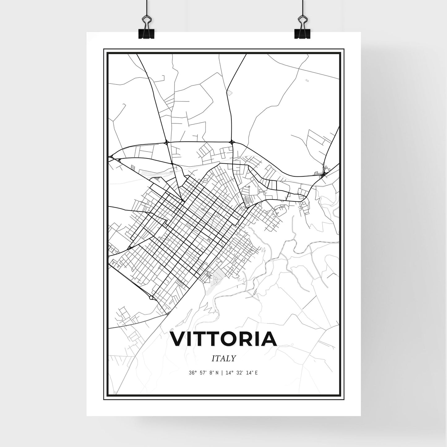 Vittoria Italy - Premium City Map Poster