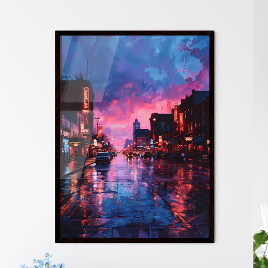 Vibrant Art: BEALE STREET Neon Sign, Weathered Screen Print, Fine Attention to Detail, Chillwave Vibe, Encaustic Inspiration Framed Art