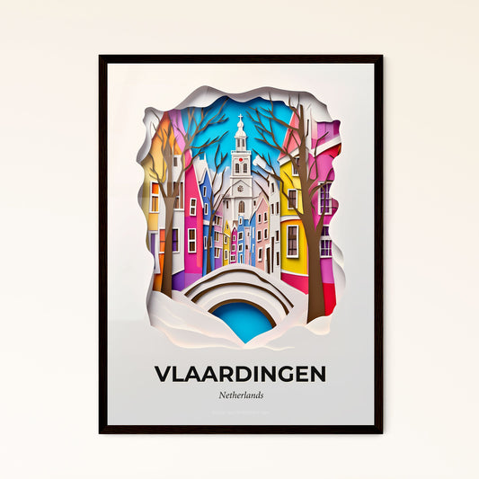 Vivid Vlaardingen, Netherlands - a paper cut of a city with a bridge