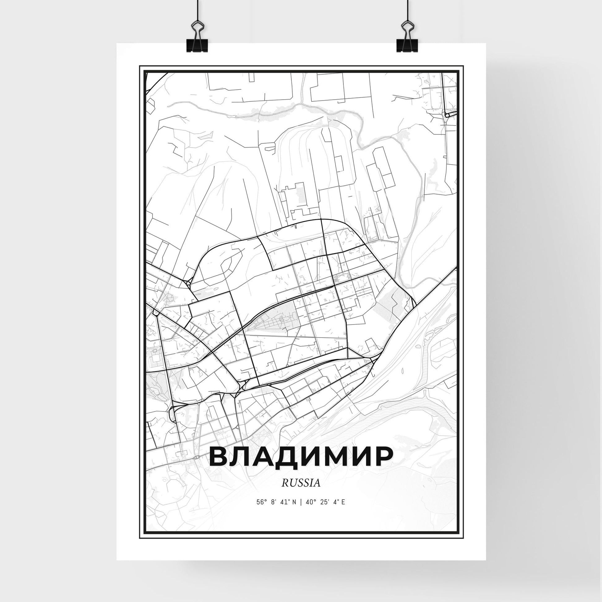 Vladimir Russia - Premium City Map Poster