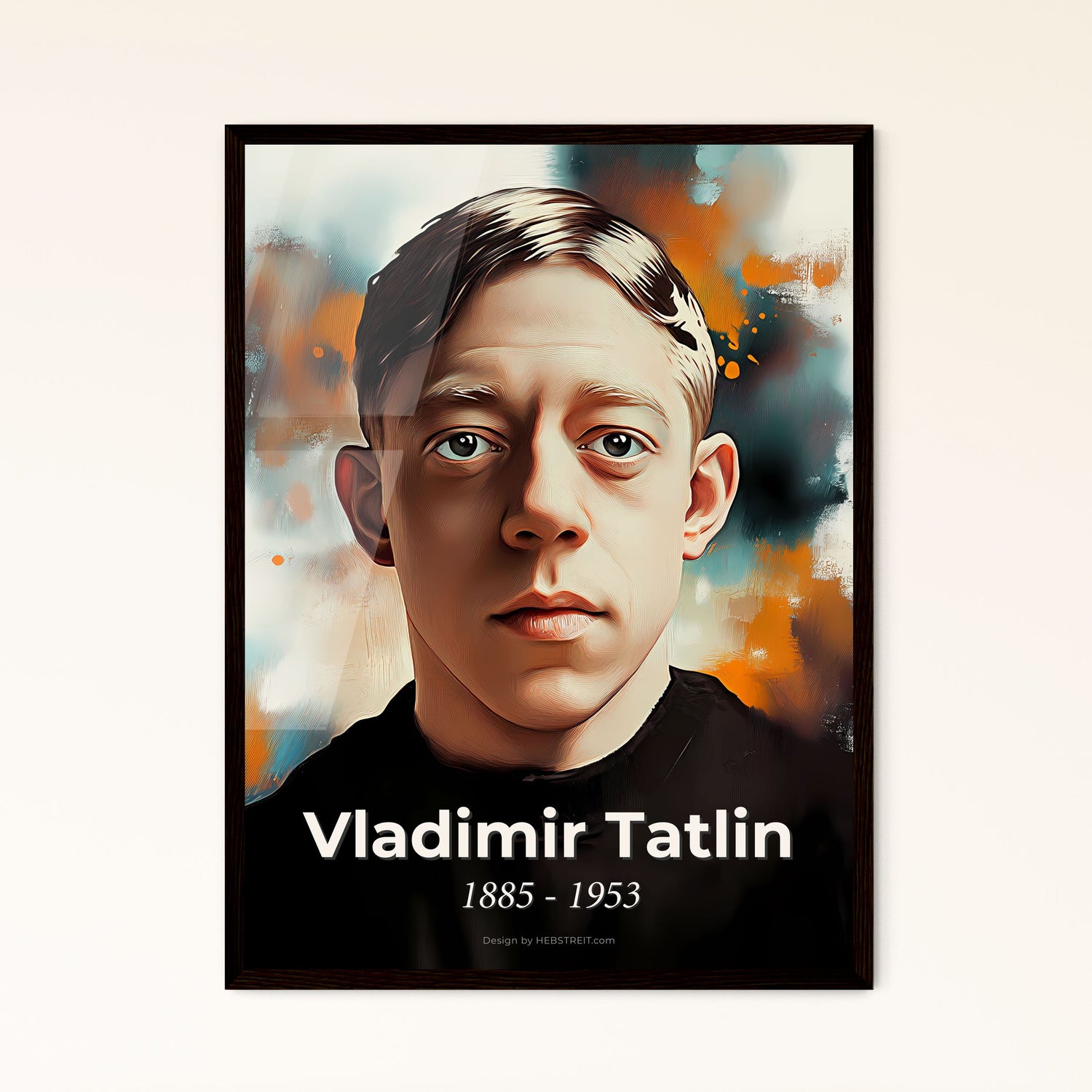 Portrait of Vladimir Tatlin - Framed Art Print