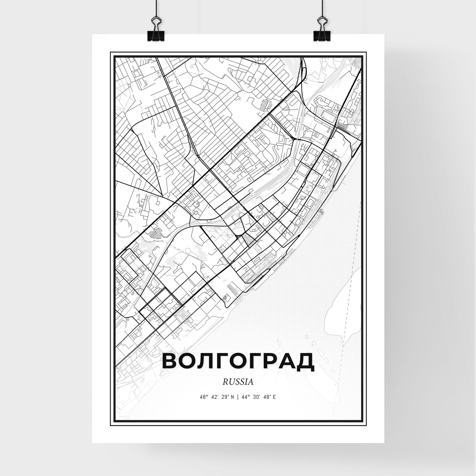 Volgograd Russia - Premium City Map Poster