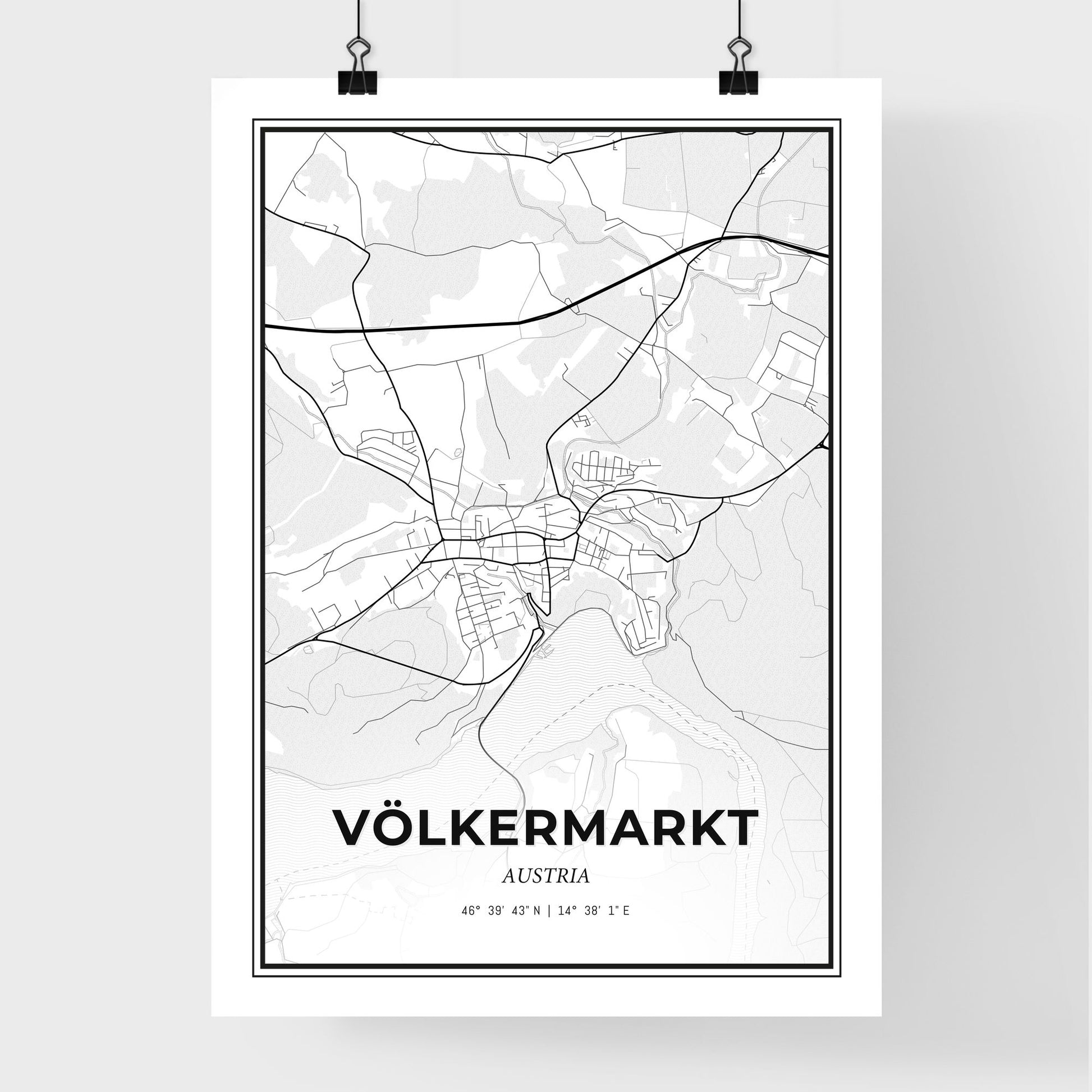 Völkermarkt Austria - Premium City Map Poster