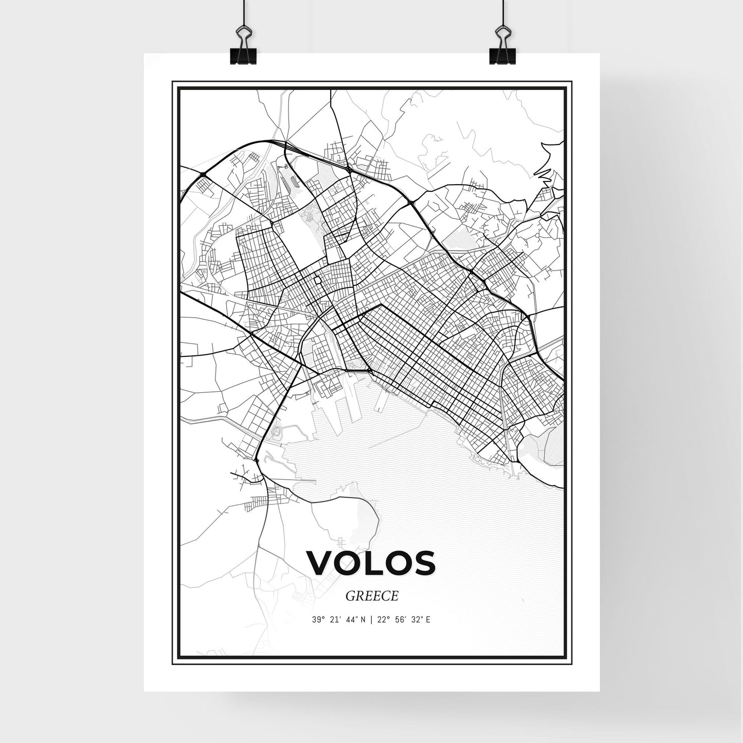 Volos Greece - Premium City Map Poster