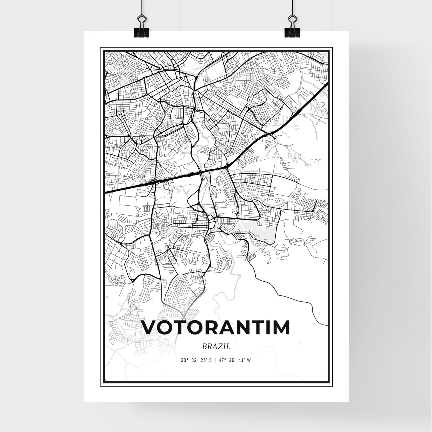 Votorantim Brazil - Premium City Map Poster