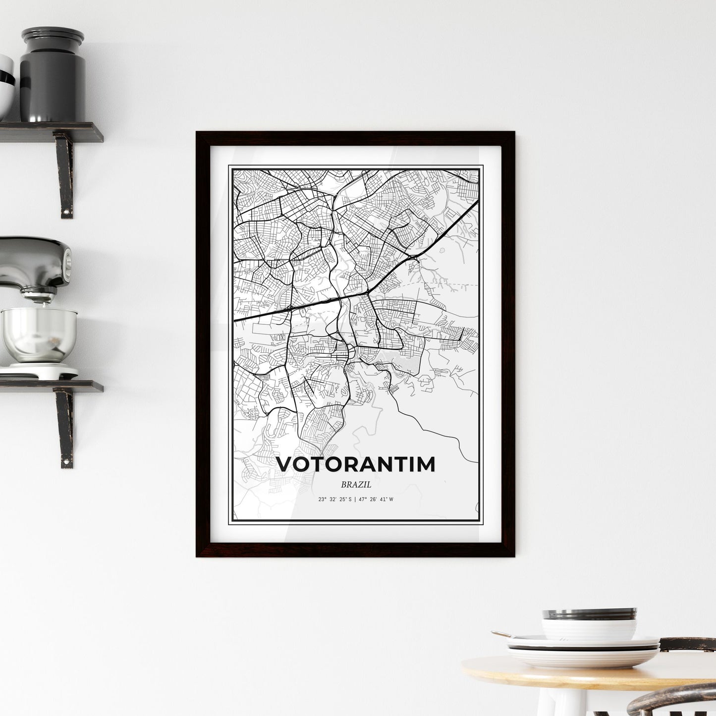 Votorantim Brazil - Minimal City Map