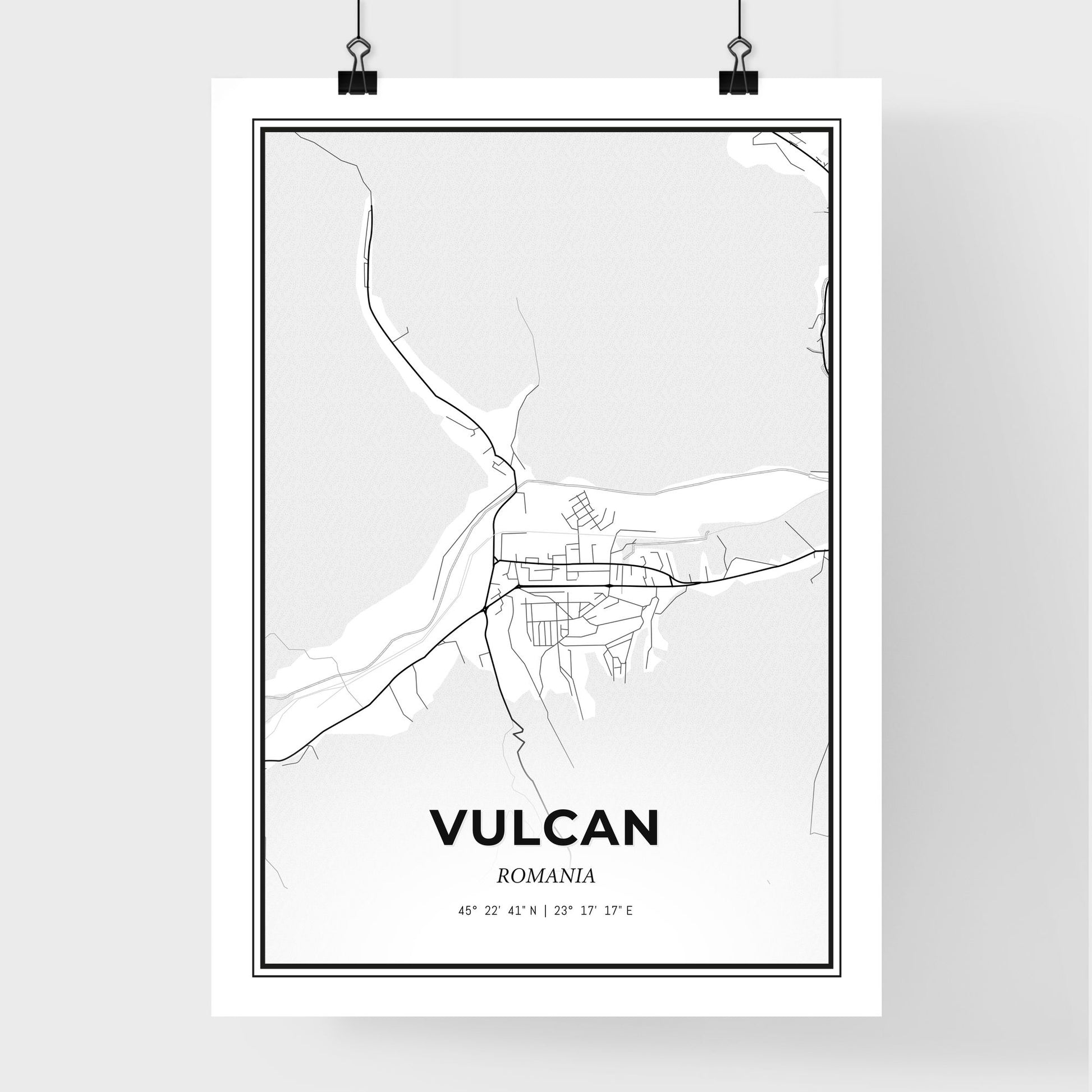 Vulcan Romania - Premium City Map Poster