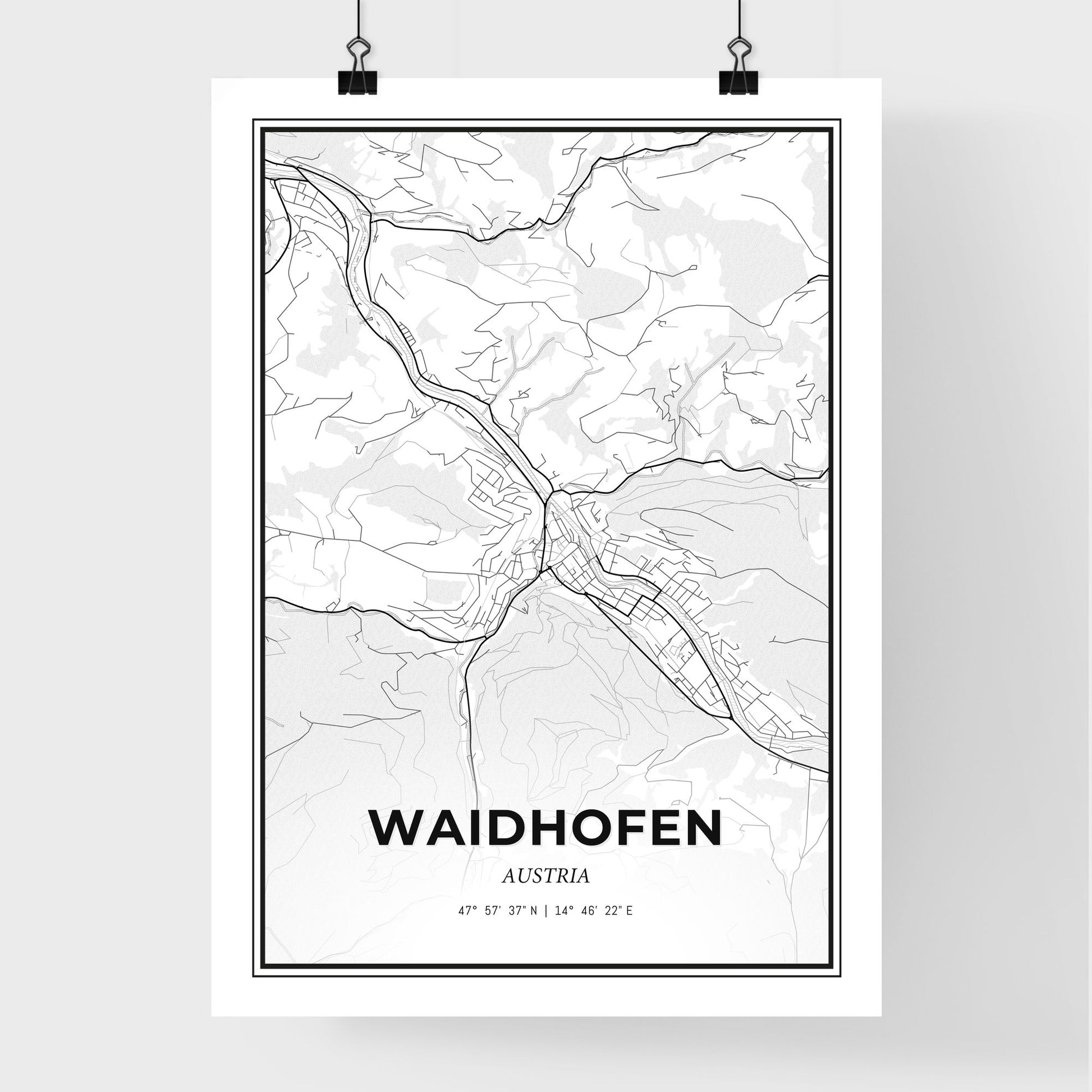 Waidhofen Austria - Premium City Map Poster