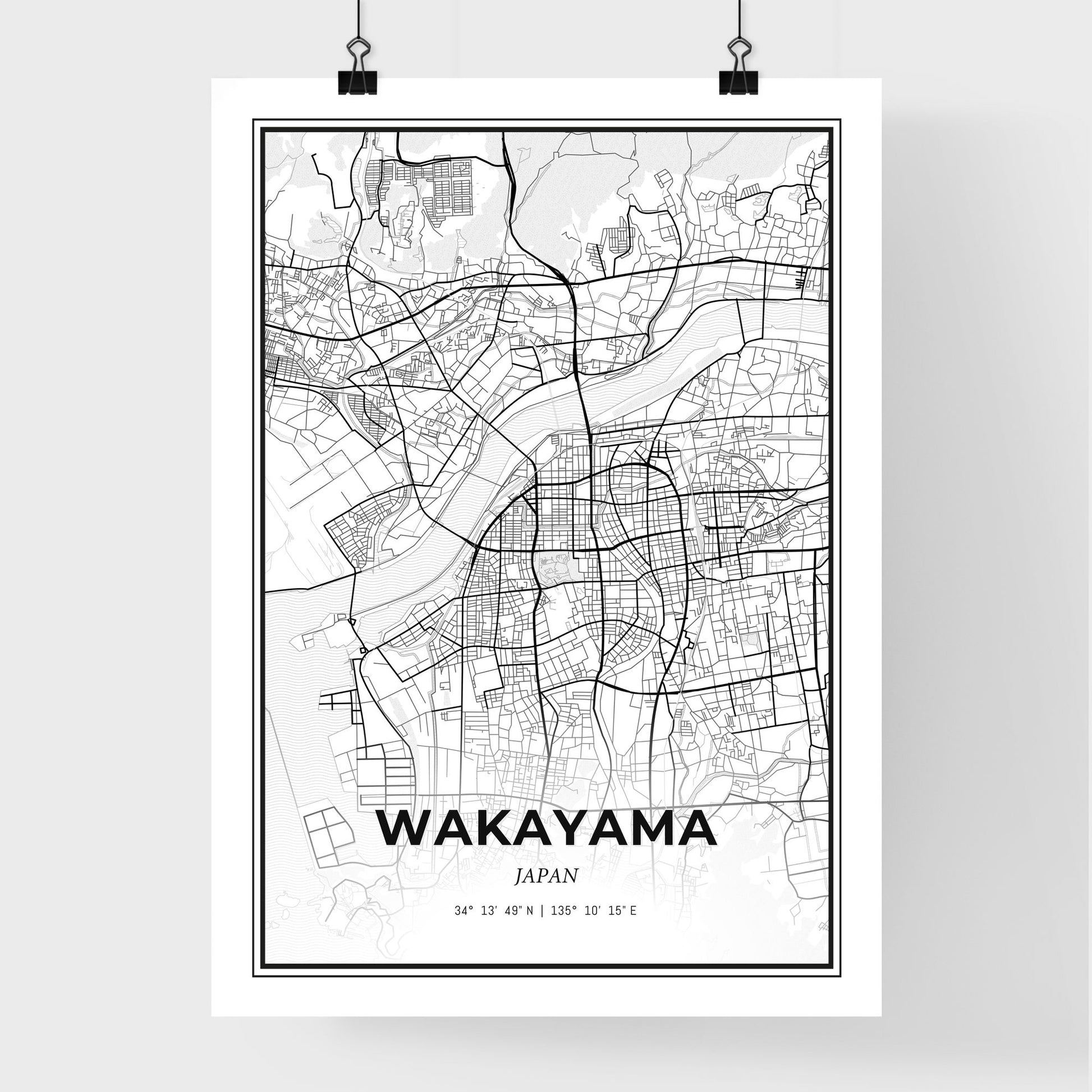 Wakayama Japan - Premium City Map Poster