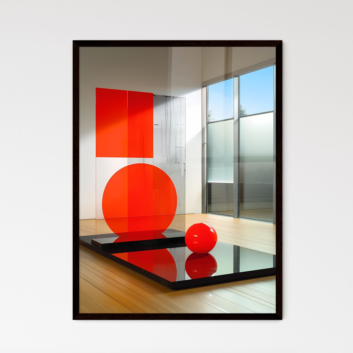 Abstract Geometric Bauhaus Art - Framed Art Print