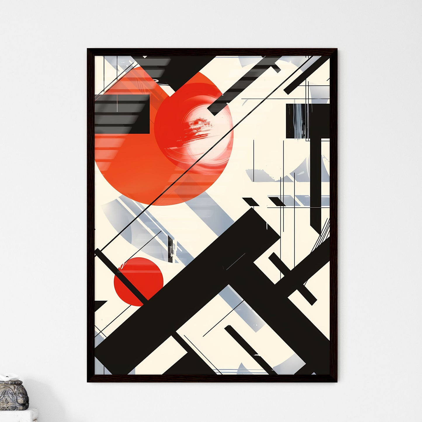 Bauhaus-Inspired Abstract Art - Framed Art Print