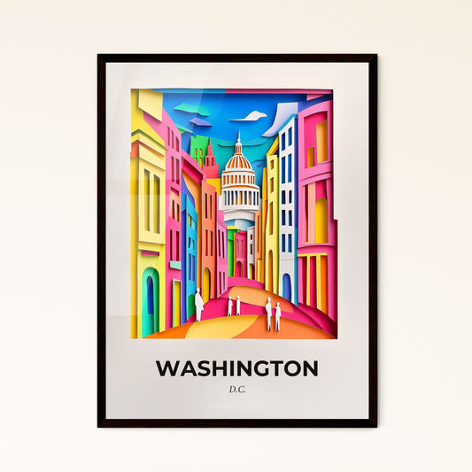 Vivid Washington, D.C. - a colorful city with a dome on top of it