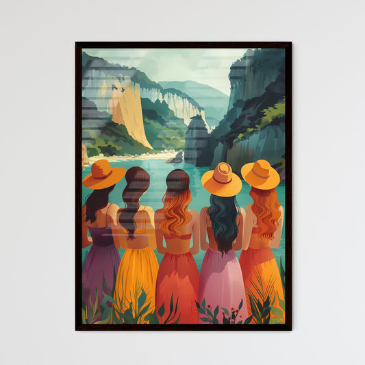 Multi-ethnic Bachelorette Party in Sundresse - Framed Art Print