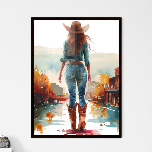 Vibrant Artistic Depiction of a Woman on Nas - Framed Art Print